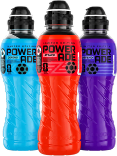 Drei Flaschen Powerade